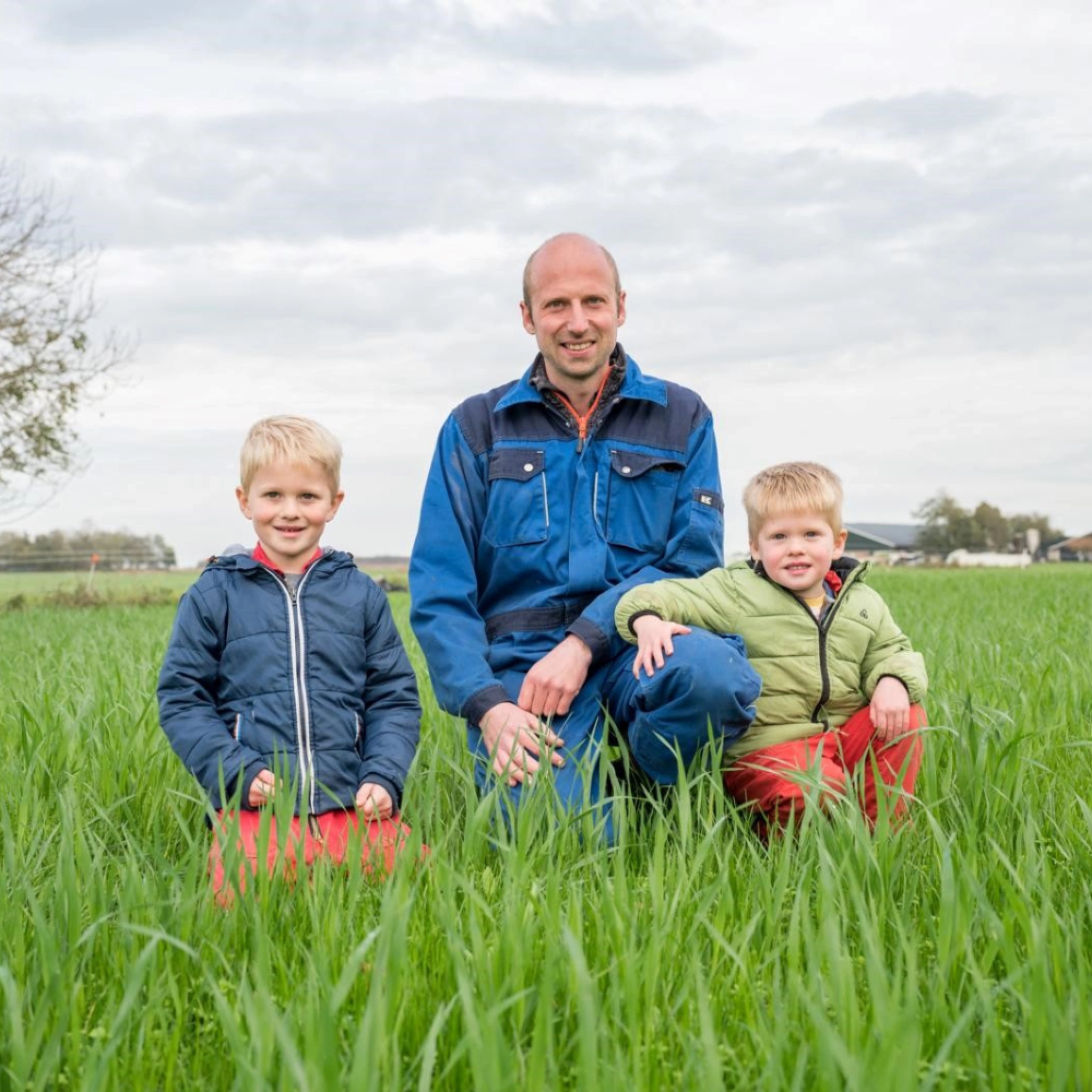 Klein met kids