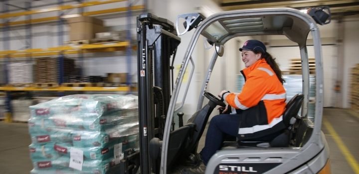 Bente Braakhuis heftruck mediablock